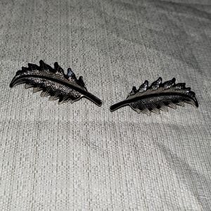 Sterling silver leaf earrings